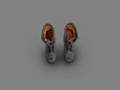 Military Boots Low-poly 3D model get