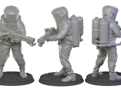 Biohazard suit 32 mm  3D print model