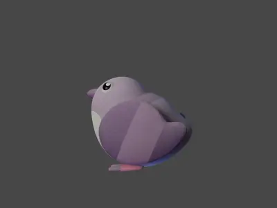 Bird Game Model 04 Low-poly 3D model