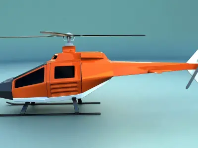 Futuristic helicopter concept  3D model