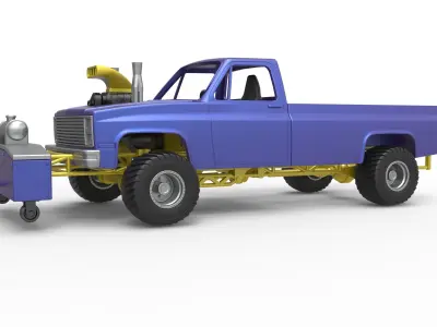 Pulling truck 4wd Scale 1 to 25 3D print model purchase