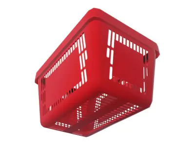Shopping Basket Low-poly 3D model