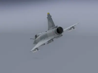 Mirage 2000 - fighter Jet Low-poly 3D model