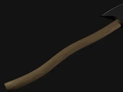 Tools - Axe Hammer Shovel Pickaxe Free low-poly 3D model