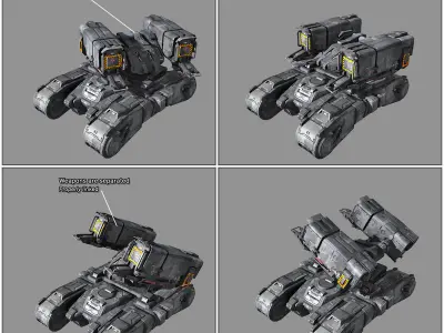 SF Missile Launcher K5 Low-poly 3D model