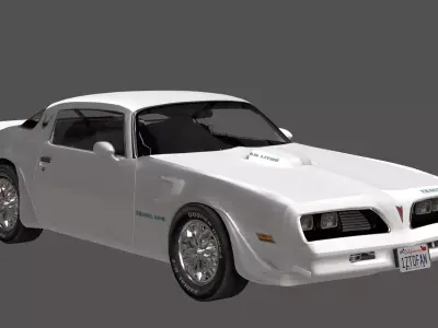 1977 Pontiac Firebird Trans AM Ready for game Low-poly 3D model