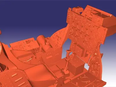 fighter jet pilot cockpit 3D print model