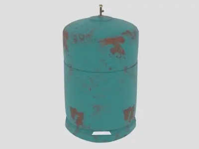 Rusty Gas cylinder 3D model