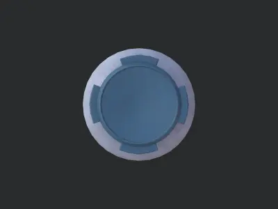 Bioplastic Drum 01 Low-poly 3D model