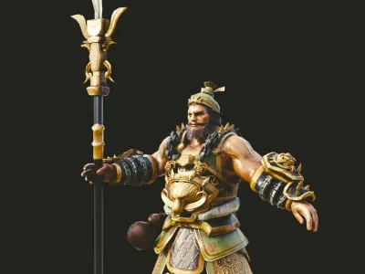 fantasy character 3d model Low-poly 3D model