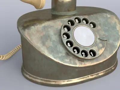 Vintage Retro Telephone 3D model
