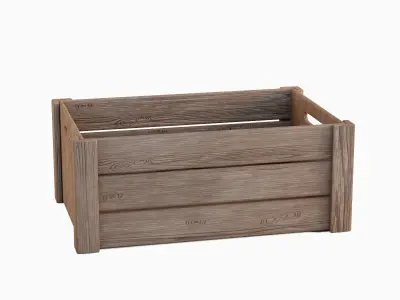 Wooden Crate B 02  3D model