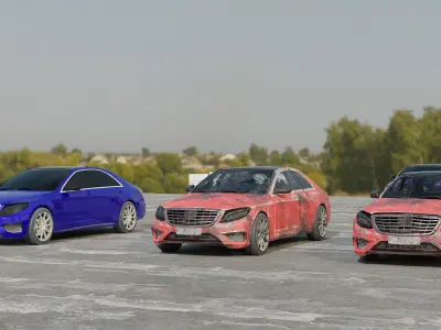 BEAT-UP CAR  Free low-poly 3D model