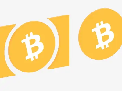 Bitcoin icon transparent Low-poly 3D model