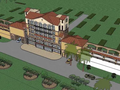 vacation spot-Resort-Fashion Leisure Hotel-0246 3D model