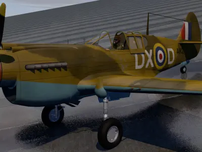 Curtiss Tomahawk - RSAAF 3D model