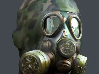 Helmet 3d model military combat Military Low-poly Low-poly 3D model 15