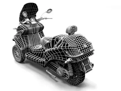 PIAGGIO MP3 LP500 Low-poly 3D model