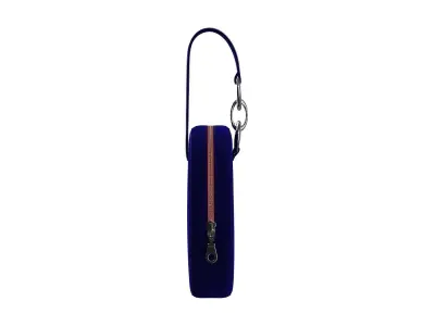 Navy Velvet Tambourine Bag 3D model