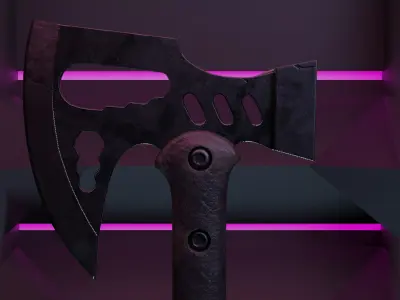 Tactical Battle Axe - Game Ready Low-poly 3D model