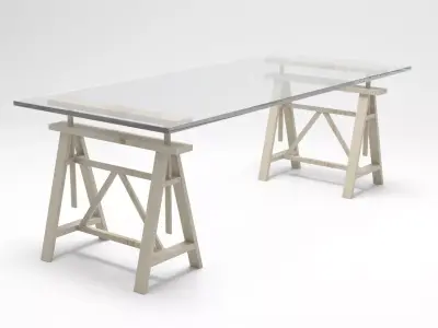 LowPoly Table Teatro Low-poly 3D model
