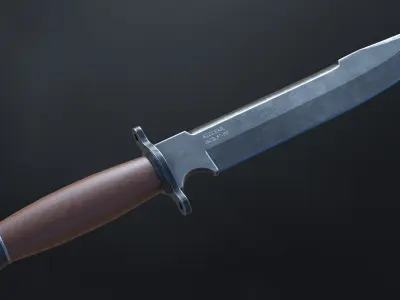 Military Knife DV-2 Low-poly 3D model