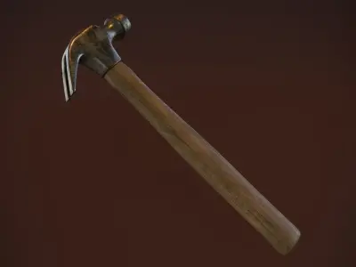 Old Claw Hammer Low-poly 3D model purchase