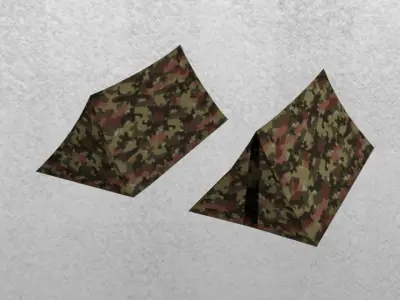 Military tent  Free low-poly 3D model