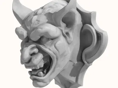Gargoyle Head 3 3D model