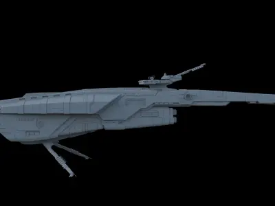 Sci Fi Spaceship - Patrol Cruiser 3D model