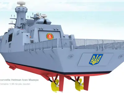 Ukrainian corvette Hetman Ivan Mazepa 3D print model