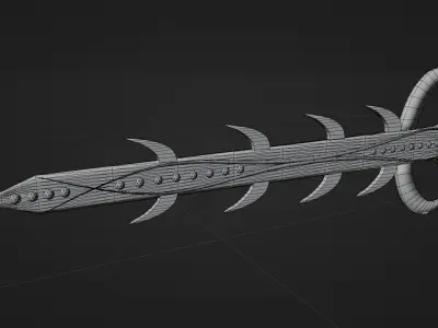 Moon Spear Low-poly 3D model