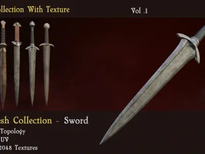 Swords pack Low-poly 3D model