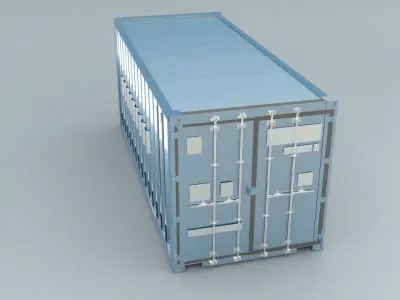 laos Shipping Container Low-poly 3D model