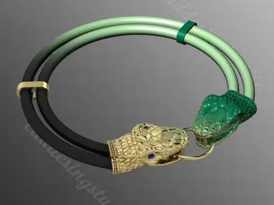 Bracelet ak37 snake 3D print model