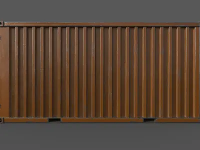 Oranges Shipping Container PBR  Low-Poly Game Ready 3D Model Low-poly 3D model