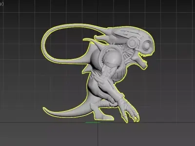 Cartoon robot 2 3D model