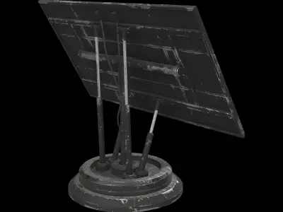 square solar panel 3D model