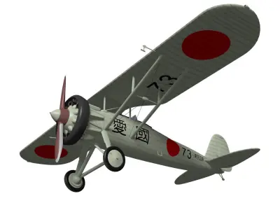 nakajima type91 fighter 3D model