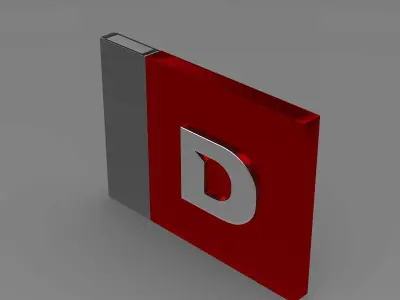 Derbi one letter 3d Logo 3D model
