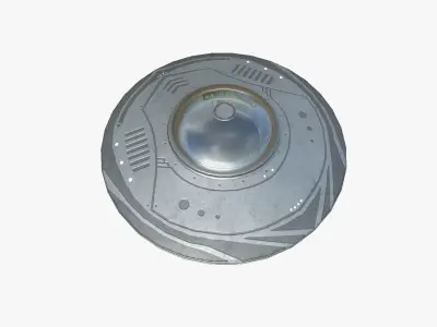 Alien Spaceship UFO B01 Steel - Sci Fi Spacecraft Design Low-poly 3D model