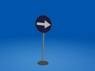 PL Road Signs Mandatory Low-poly 3D model