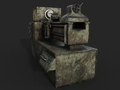 Factory Machine Low-poly 3D model