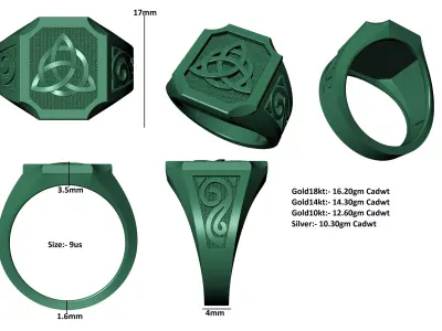 Interlock Ring 3D print model