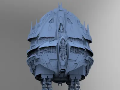 Sci-Fi Shuttle launcher Tower 2 3D model