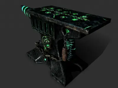 anvil of the undead Low-poly 3D model