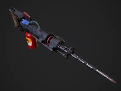 Stylized Fire driller Game Ready Low-poly 3D model