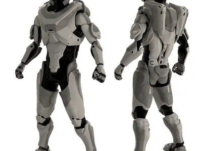 Gray Robot 3D model