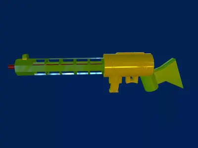 Game Ready Gun toy Low-poly 3D model