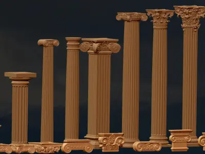 column greek roman Free 3D model